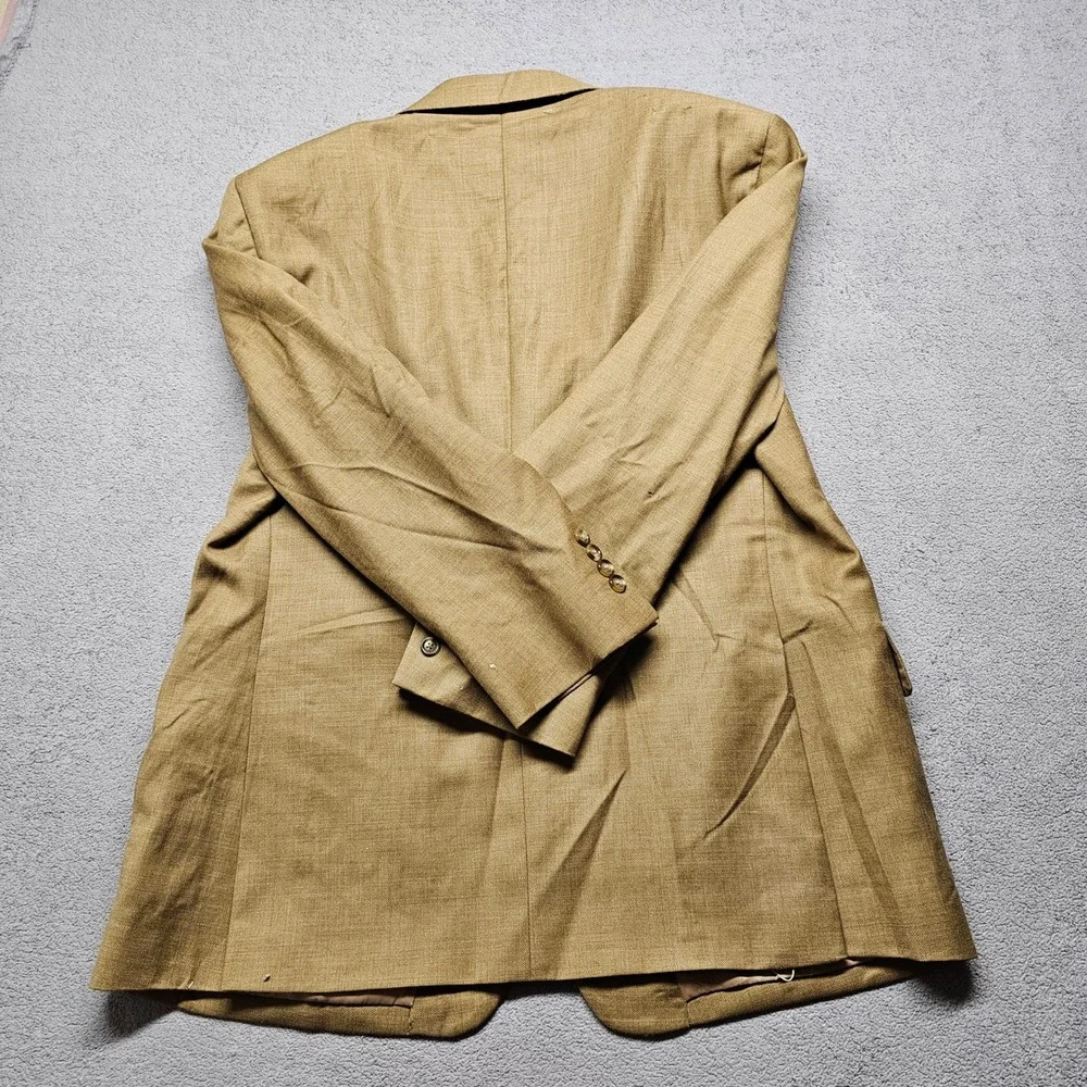 Jos. A. Bank Blazer Jacket Mens 44S Brown Lined Tailored Fit Single Breasted